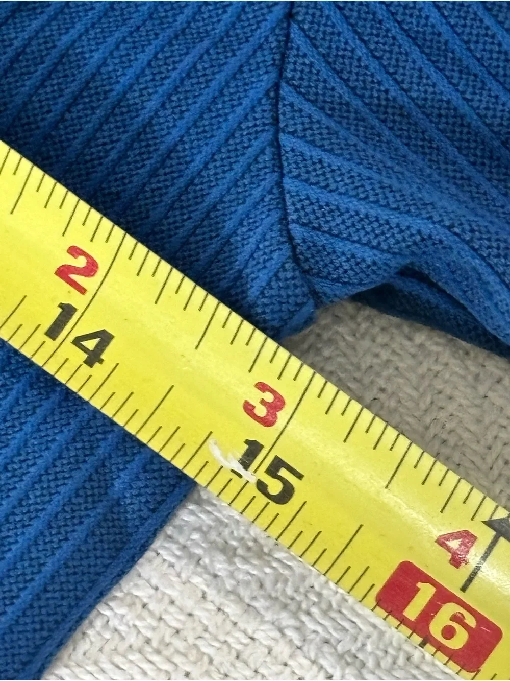 Athleta Two-Tone Ribbed Long-Sleeve Top in Royal Blue and Navy - Picture 6 of 7
